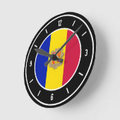 Andorra Flag Elegant Ronde Klok (Hoek)