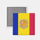 Andorra Flag Magnet (Voorkant / Achterkant)