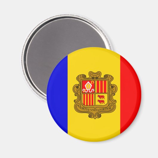 andorra flag magnet (Voorkant / Achterkant)