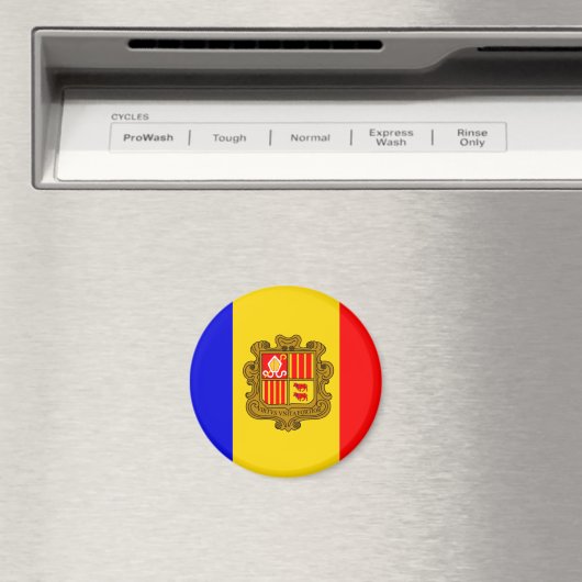 andorra flag magnet (Insitu (Vaatwasser))