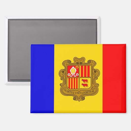 andorra flag magnet (Voorkant / Achterkant)