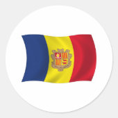 Andorra Flag Sticker (Voorkant)