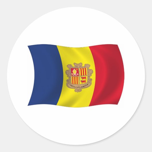 Andorra Flag Sticker (Voorkant)