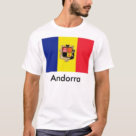 Andorra Flag T-Shirt (Voorkant)