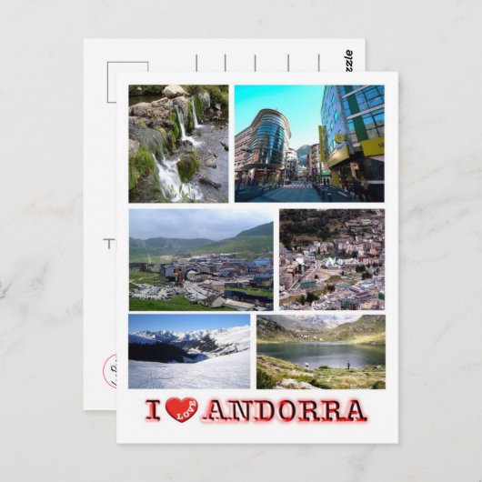 Andorra - I Love - Briefkaart (Voorkant / Achterkant)