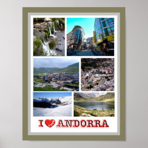 Andorra - I Love - Travels and Poster