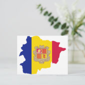 Andorra-kaart AD Briefkaart (Staand voorkant)