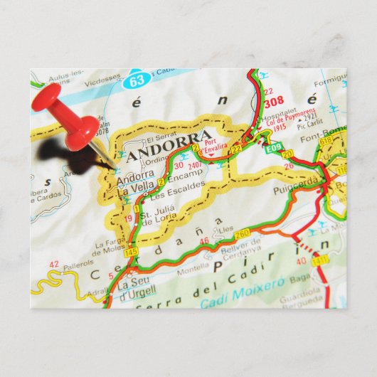 Andorra la Vella, Andorra Briefkaart (Voorkant)