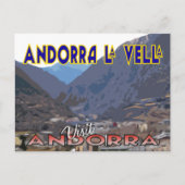 Andorra La Vella, bezoek Andorra Briefkaart (Voorkant)