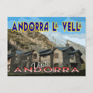 Andorra La Vella, bezoek Andorra Briefkaart