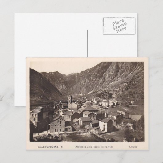 Andorra la vella briefkaart (Voorkant / Achterkant)