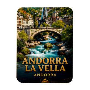 🗺️ Andorra la Vella Souvenir Europese reizigers Magneet