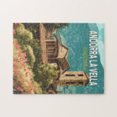Andorra la Vella Travel Art Vintage Legpuzzel (Horizontaal)