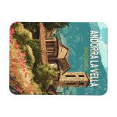 Andorra la Vella Travel Art Vintage Magneet (Horizontaal)