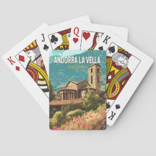 Andorra la Vella Travel Art Vintage Pokerkaarten