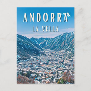 Andorra la Vieille, stad van de natuur Briefkaart
