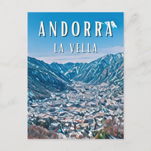Andorra la Vieille, stad van de natuur Briefkaart (Voorkant)