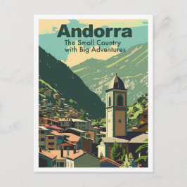 Andorra Lavella Kunst vintage Reizen Briefkaart