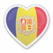 Andorra Liefde Icoon Sticker (Voorkant)