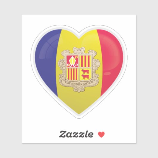 Andorra Liefde Icoon Sticker (Vel)