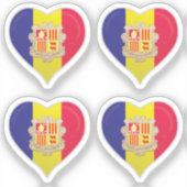 Andorra liefde vlag trots hart sticker (Voorkant)