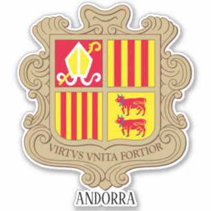 Andorra Nationale wapenschild Sticker
