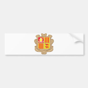 Andorra Officieel wapenschild Heraldry-symbool Bumpersticker