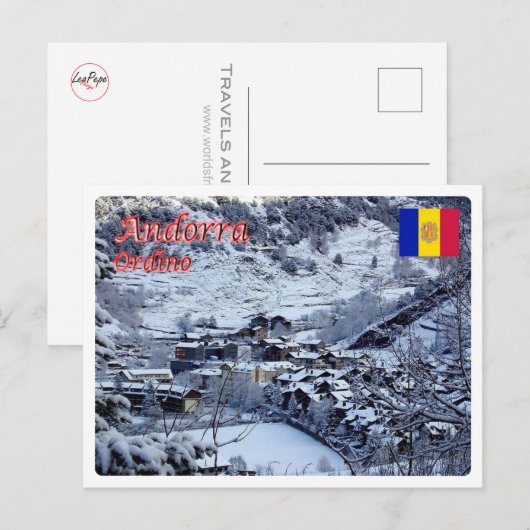 Andorra - Ordino - Briefkaart (Voorkant / Achterkant)
