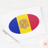 Andorra Ovale Sticker (Envelop)