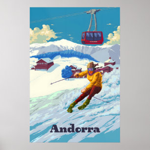 Andorra Pal Arinsal Skigebied Reisposter Poster