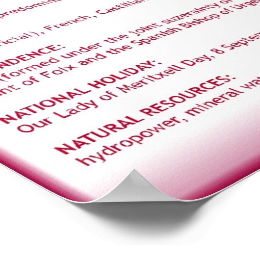 Andorra Poster (Hoek)