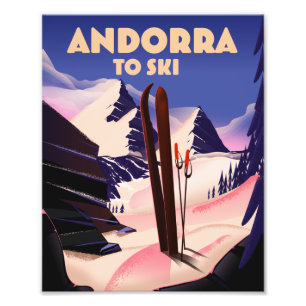 Andorra poster, briefkaart foto afdruk