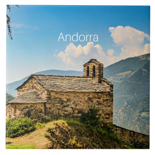 Andorra, Pyreneeën gebergte Tegeltje (Voorkant)
