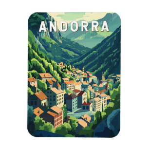 Andorra Reis Kunst Vintage Magneet