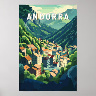 Andorra Reis Kunst Vintage Poster
