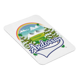 Andorra retro reislogo magneet