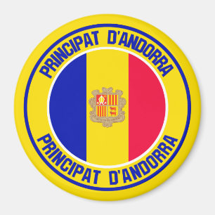 Andorra Round Emblem Magneet