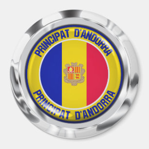 Andorra Round Emblem Magneet