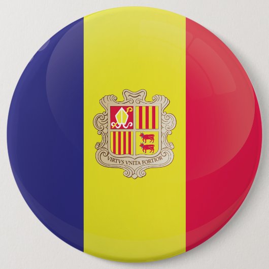 Andorra Round Icon-vlag Ronde Button 6,0 Cm (Voorkant)
