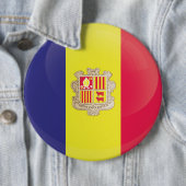 Andorra Round Icon-vlag Ronde Button 6,0 Cm (In situ)