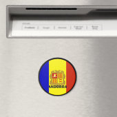 Andorra Roundel kwaliteitsvlag Magneet (Insitu (Vaatwasser))