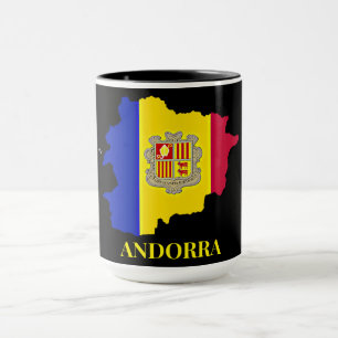 Andorra Silhouet, vlag, Mok