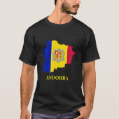 Andorra Silhouet, vlag, T-shirt (Voorkant)