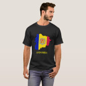 Andorra Silhouet, vlag, T-shirt (Voorkant volledig)