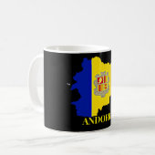 Andorra Silhouette, flag, Koffiemok (Voorkant links)