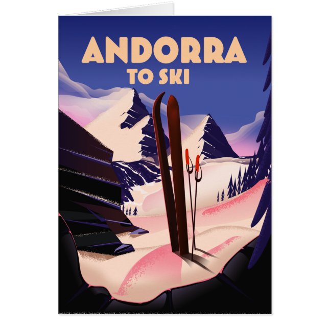 Andorra ski-poster. (Voorkant)
