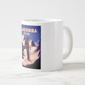 Andorra ski-poster. grote koffiekop (Voorkant rechts)
