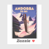 Andorra ski-poster. sticker (Vel)