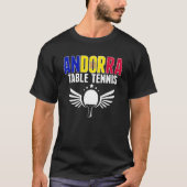Andorra Table Tennis     Andorran Ping Pong Suppor T-shirt (Voorkant)