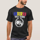 Andorra Table Tennis Andorran Ping Pong Supporte T-shirt (Voorkant)